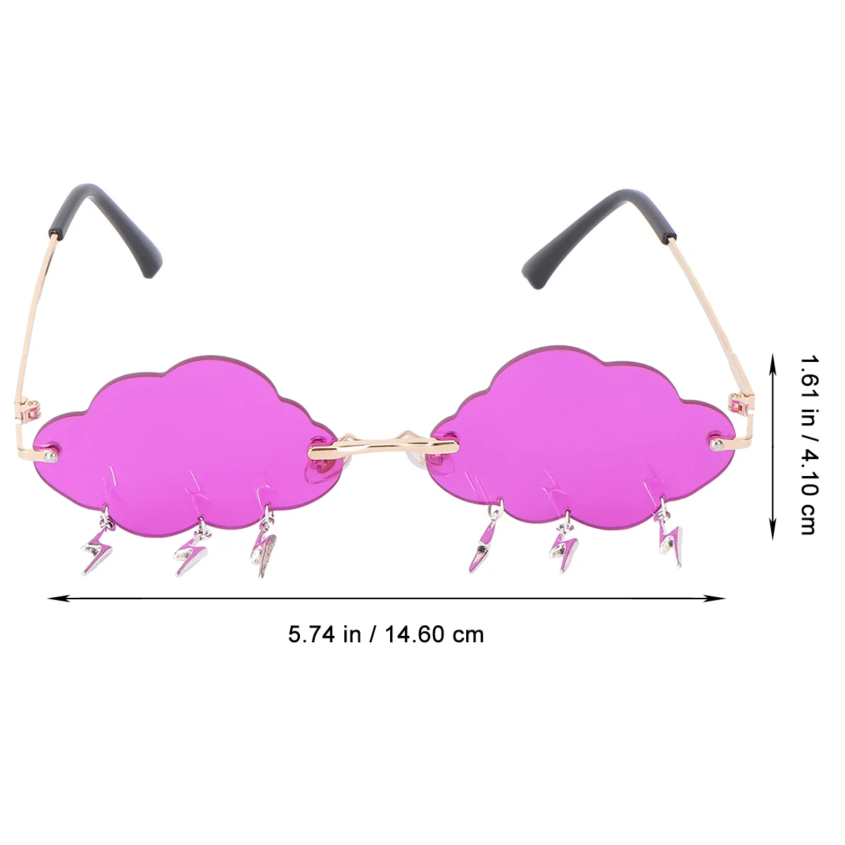 

Sunglasses Glasses Cloud Party Disco Rimless Eyeglasses Funny 90S Novelty Eyewear Shaped Tassel Women Sun Fashion Dress Clouds