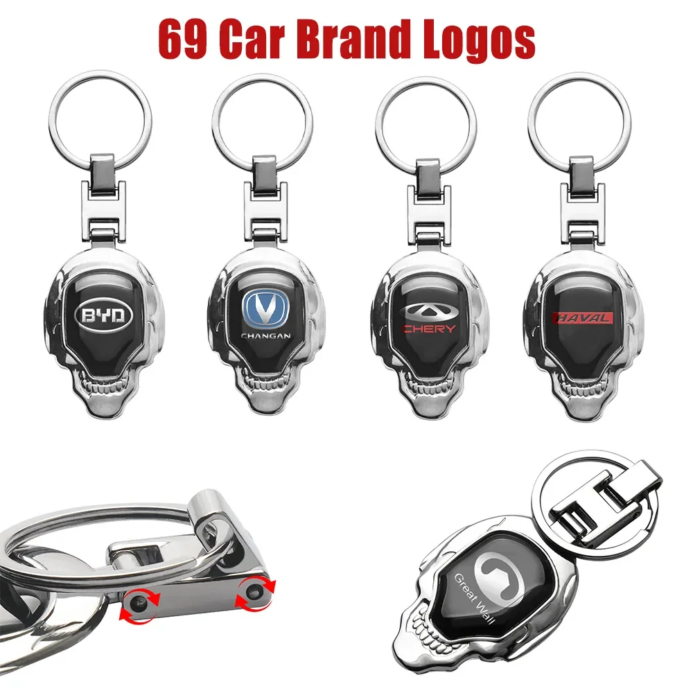 

3D Metal Car Emblem Keychain Key Ring Tag Holder Accessories For GMC Sierra 1500 Terrain Acadia Yukon Envoy Savana Hummer H3