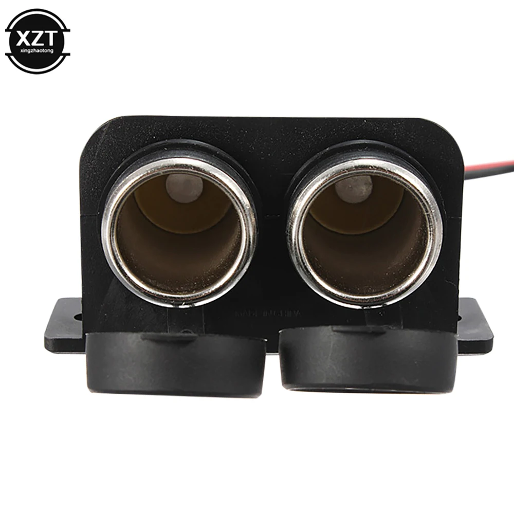 

Автомобильный мотоциклетный прикуриватель, водонепроницаемый чехол, 12 В, 2-сторонний двойной разъем, разветвитель, адаптер, автомобильные аксессуары