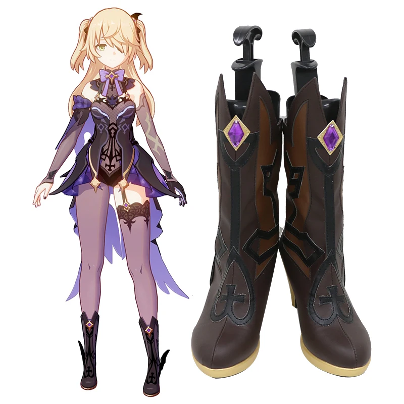 

Game Genshin Impact Cosplay Shoes Fischl Prinzessin der Cosplay Shoes Halloween Party Daily Leisure Shoes Sandal Boot Cos
