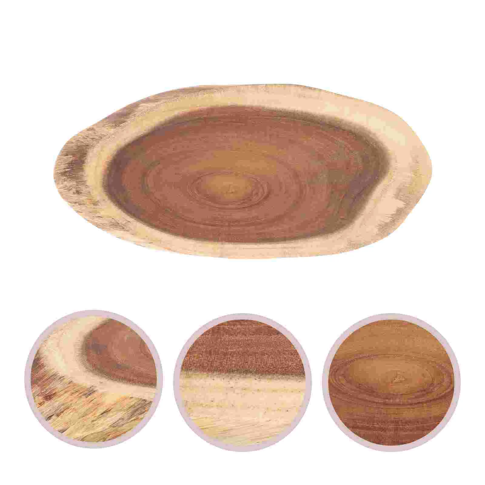 Serving Tray Round Cheese Board Wooden Bread Cutting Catering Food Plates Dresser Meat Cedar Planks Grilling Salmon Log