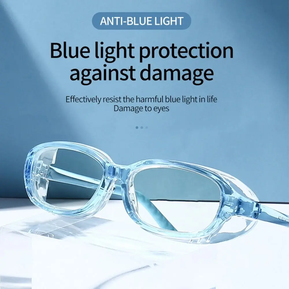 

Овальные голубые детские очки TR90, Гибкая силиконовая оптическая оправа, прозрачные блокирующие очки для мальчиков и девочек