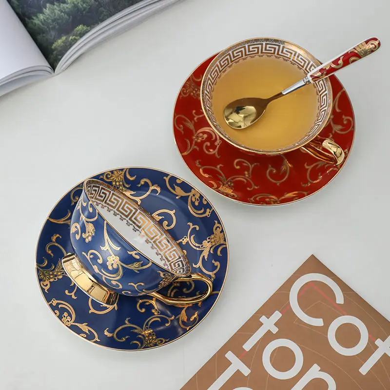 Роскошная Изысканная керамическая кофейная чашка в европейском стиле китайская