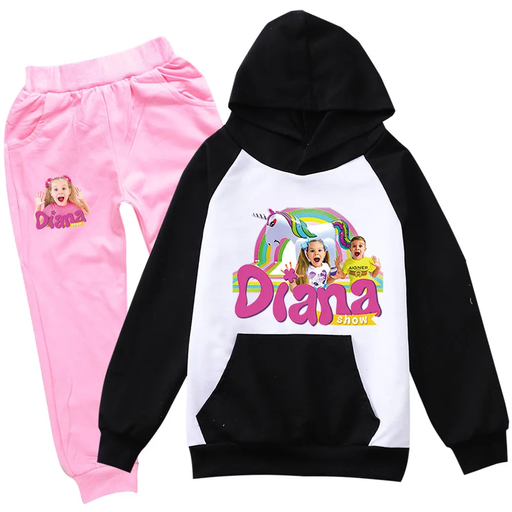 Комплект одежды Диана и Рома весенние толстовки с героями мультфильмов для