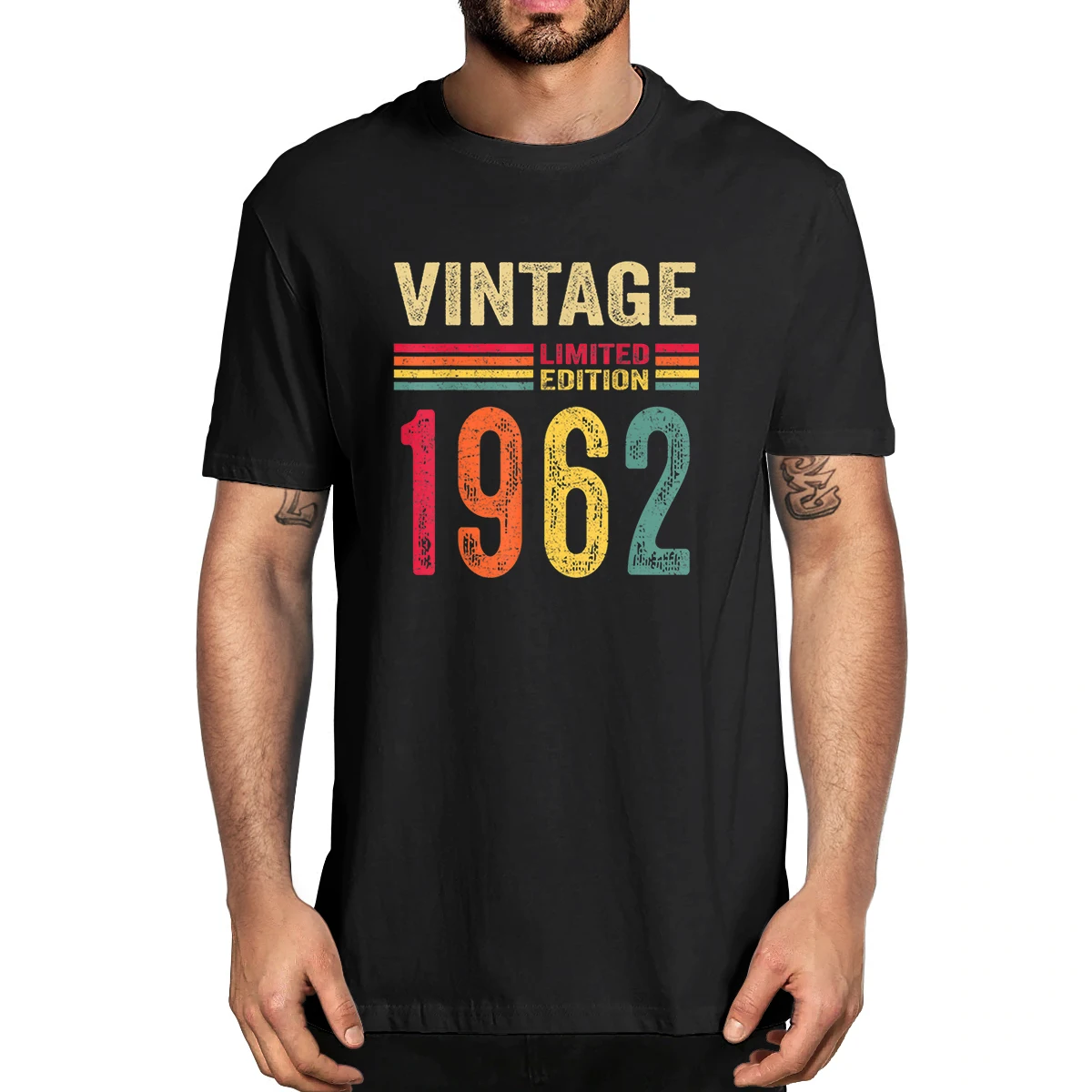 

100% Cotton 60 Year Old Gifts Vintage 1962 Limited Edition 50th Birthday Men's Novelty T-Shirt Women Casual Streetwear Soft Tee