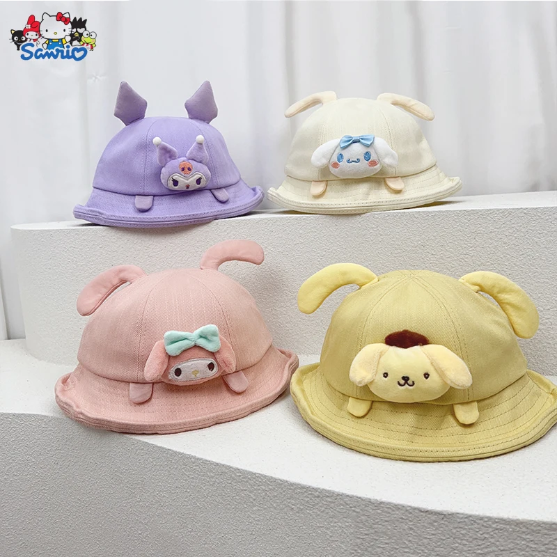 

Sanrio кавайная Рыбацкая шляпа мультфильм My Melody Kuromi Cinnamoroll Плюшевая Кукла Детская Рыбацкая шляпа шапка подарок на День Благодарения для детей