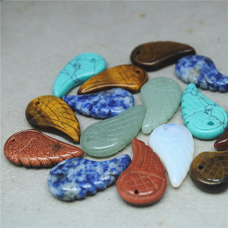 Женские Подвески из натурального драгоценного камня 30 х16 мм 4 шт.