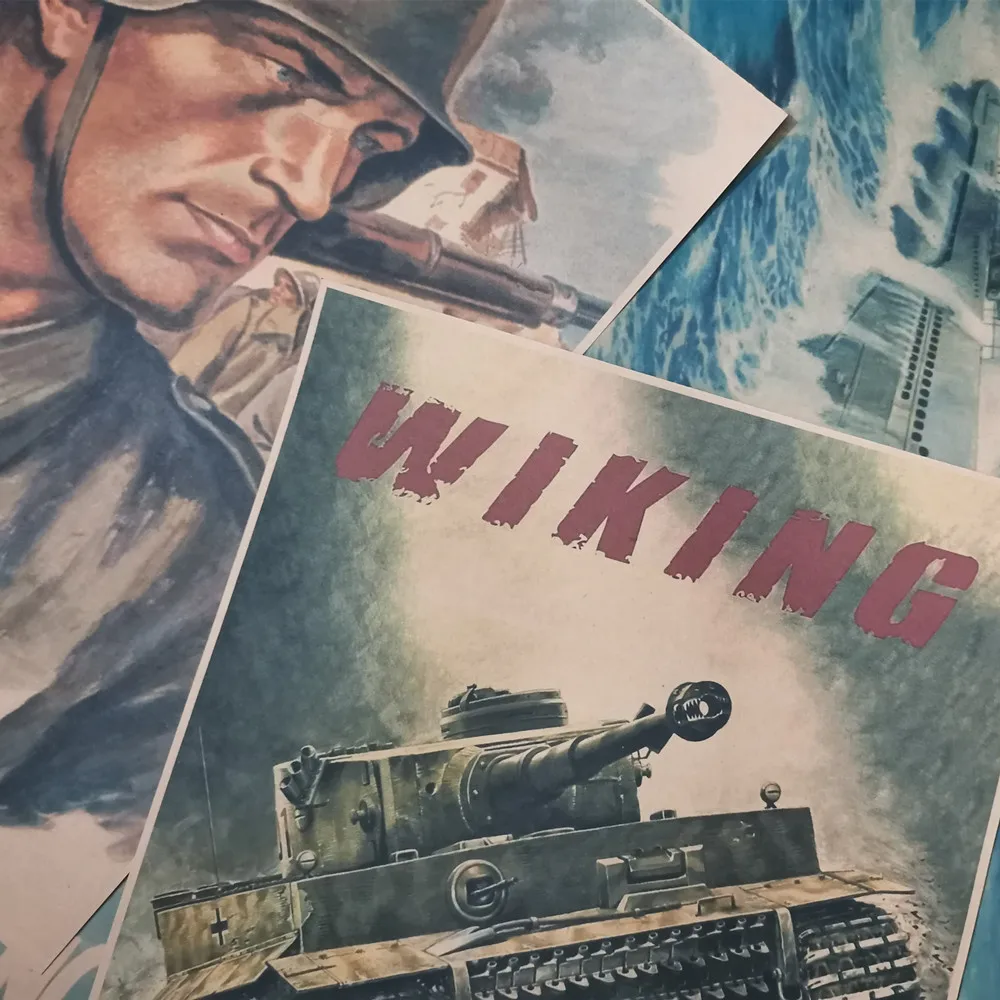 ВИНТАЖНЫЙ ПЛАКАТ Танк корпус времен Второй мировой войны оружие вермахта постер