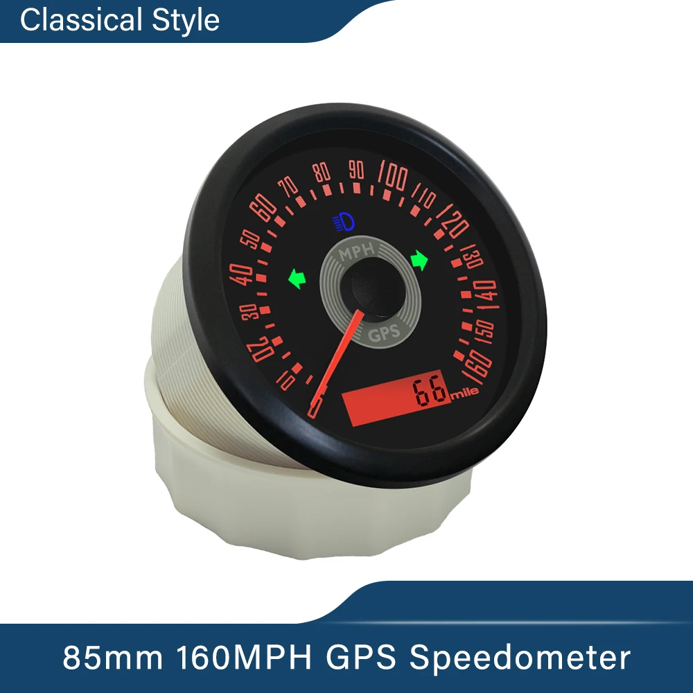Новый 85 мм одометр Регулируемый GPS Спидометр 0-160 км/ч 0-200 для автомобиля мотоцикла