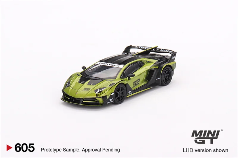 

PreSale Mini GT 1:64 LB-Silhouette WORKS Aventador GT EVO Lime LHD Die-Cast Car Model Collection Miniature