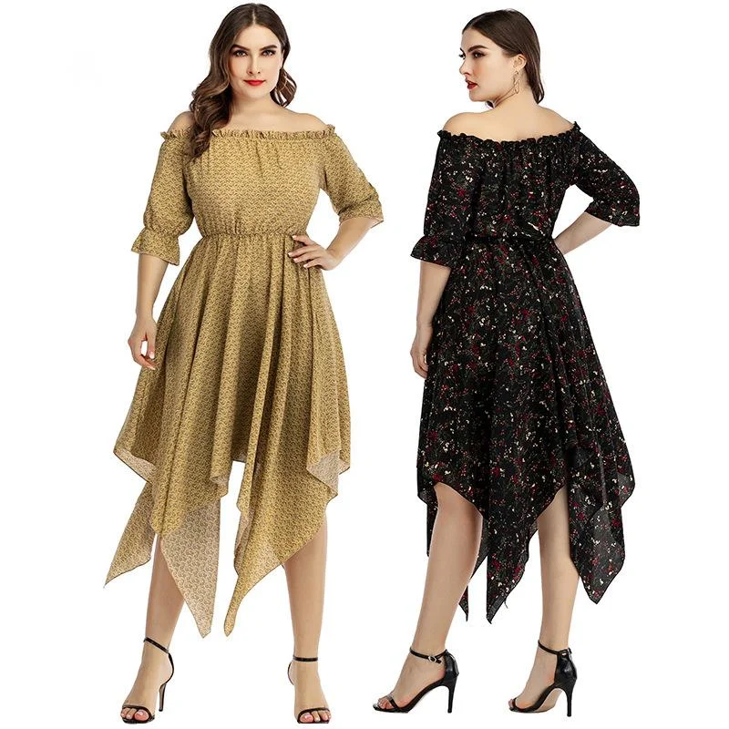 Рисунок 2 - Женское платье с открытыми плечами и одним вырезом