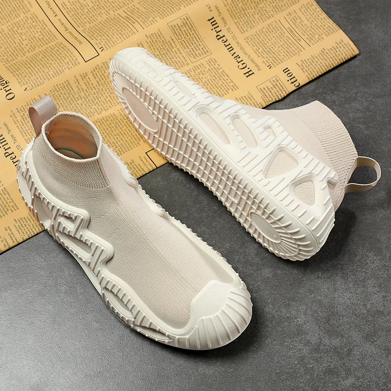 New Trendy Couple Sock Running Shoes Cheap Mesh Breathable Sneakers Women Comfortable Soft Gym Jogging Sport Shoes Man 35-47