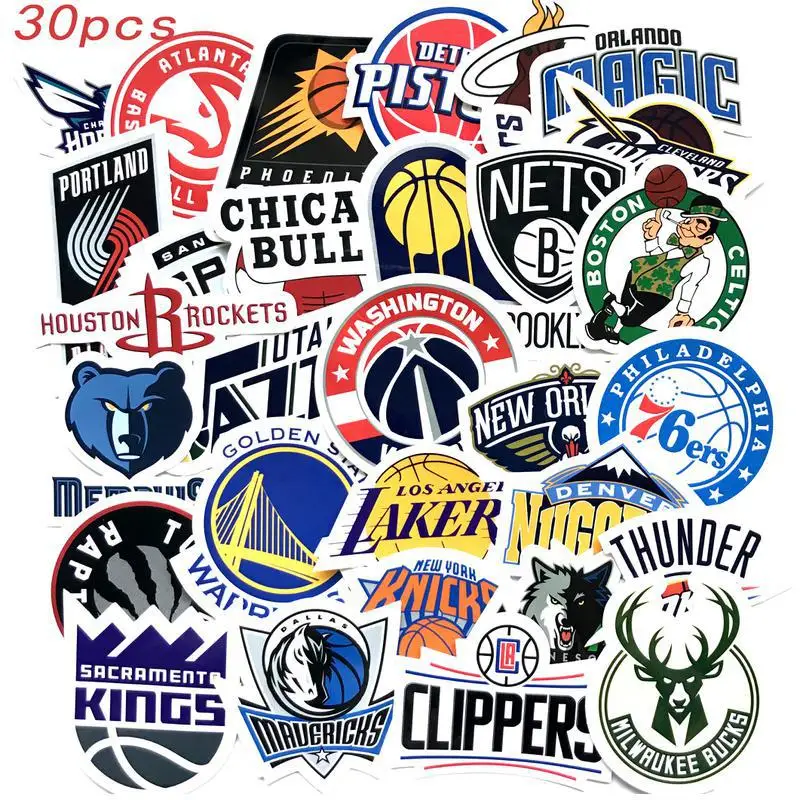 

10/30PCS Nba Basketball Cartoon Graffiti Stickers Car Guitar Motorcycle Luggage Suitcase DIY Classic Toy For Kids Gift 01353