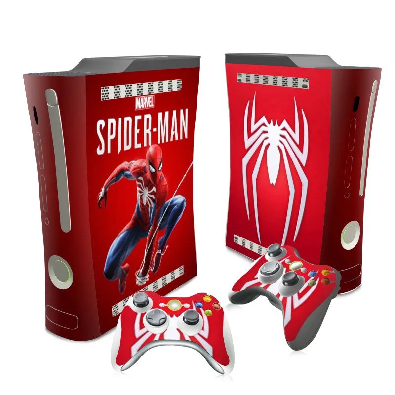 

Marvel Spiderman Iron man Skin Sticker Cover For Microsoft Xbox 360 Console and Controllers skin sticker Decal