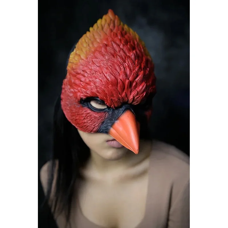 Необычная мягкая поролоновая маска для косплея с птицами полумаска лица длинная