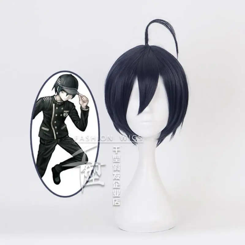 

Парик для косплея саихара шуичи из «Game Danganronpa V3: Killing Harmony», термостойкий синтетический, темно-синий, с короткими волосами, для Хэллоуина