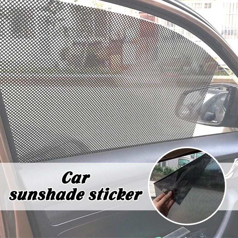 

4pcs Car Window Sun Block Film Anti-UV Static Sunshade Stickers Window Glass Sunscreen Curtain Insulation Sunroof Solar Film