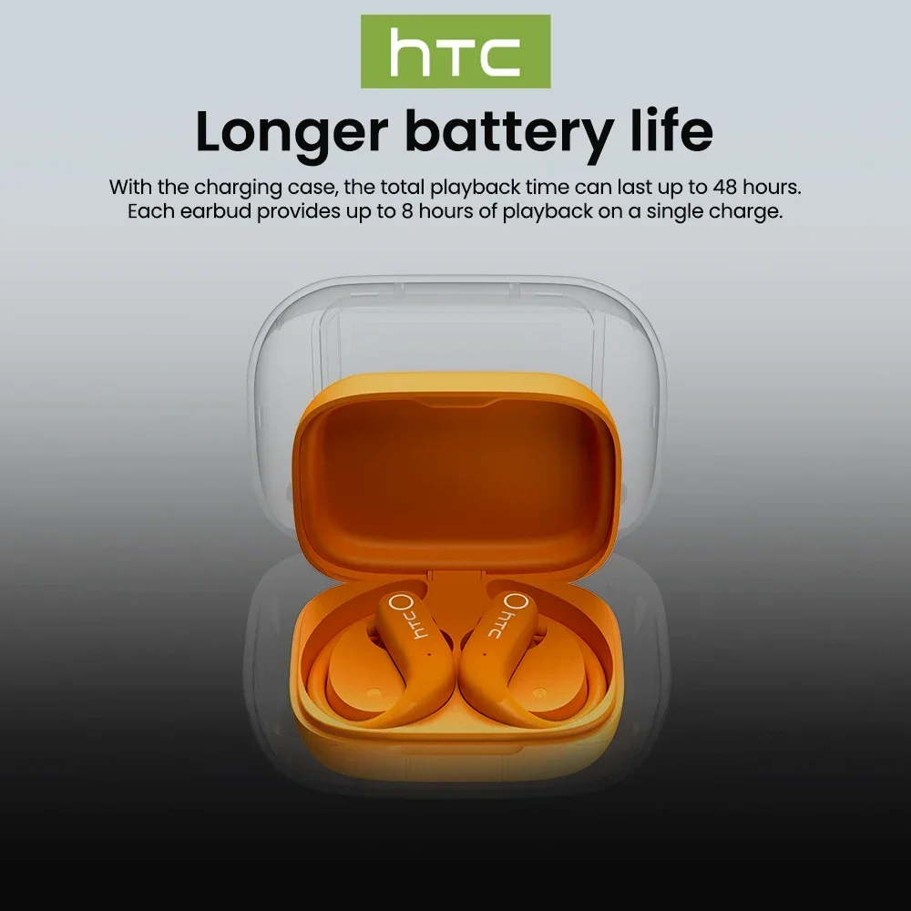 Фото HTC NE61 Bluetooth наушники с шумоподавлением спортивные беспроводные наушники AI переводчик сердечного ритма монитор наушники №5
