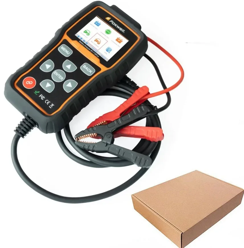 Тестер батареи Foxwell BT715 Plus, 12 В и 24 В, анализатор гелевой батареи AGM EFB, обновление цветного экрана для BT100 и BT705