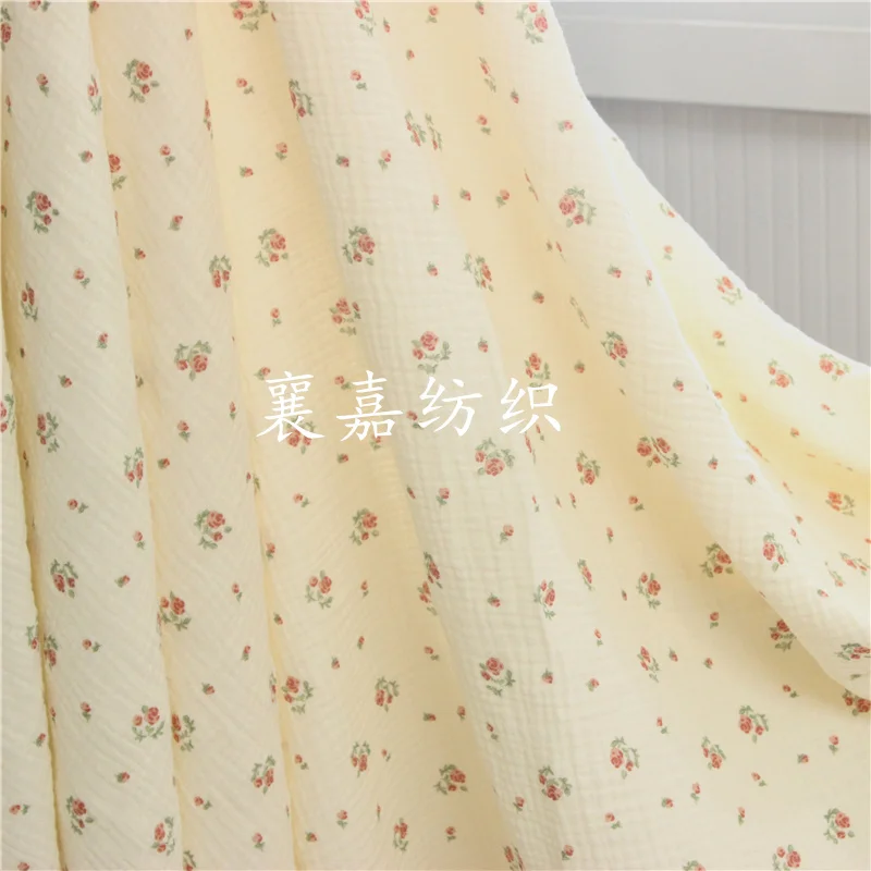 

New Cotton Fabric Crepe, Japanese And Korean Small Broken Flower Children's Clothing, Women's Clothing, Home Clothing Fabric
