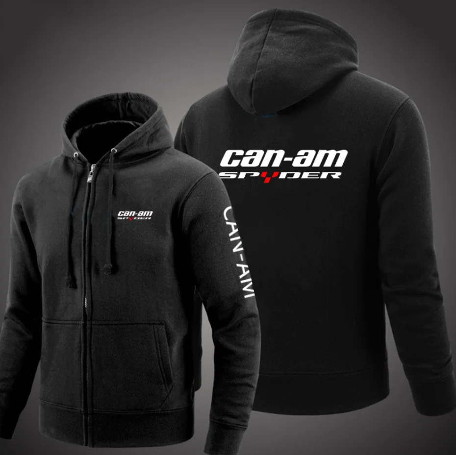 

2022 Autumn winter CAN-AM logo zipper sweatshirts Printed Men fleecel Hooded jacket Hoodies Zipper Hoody