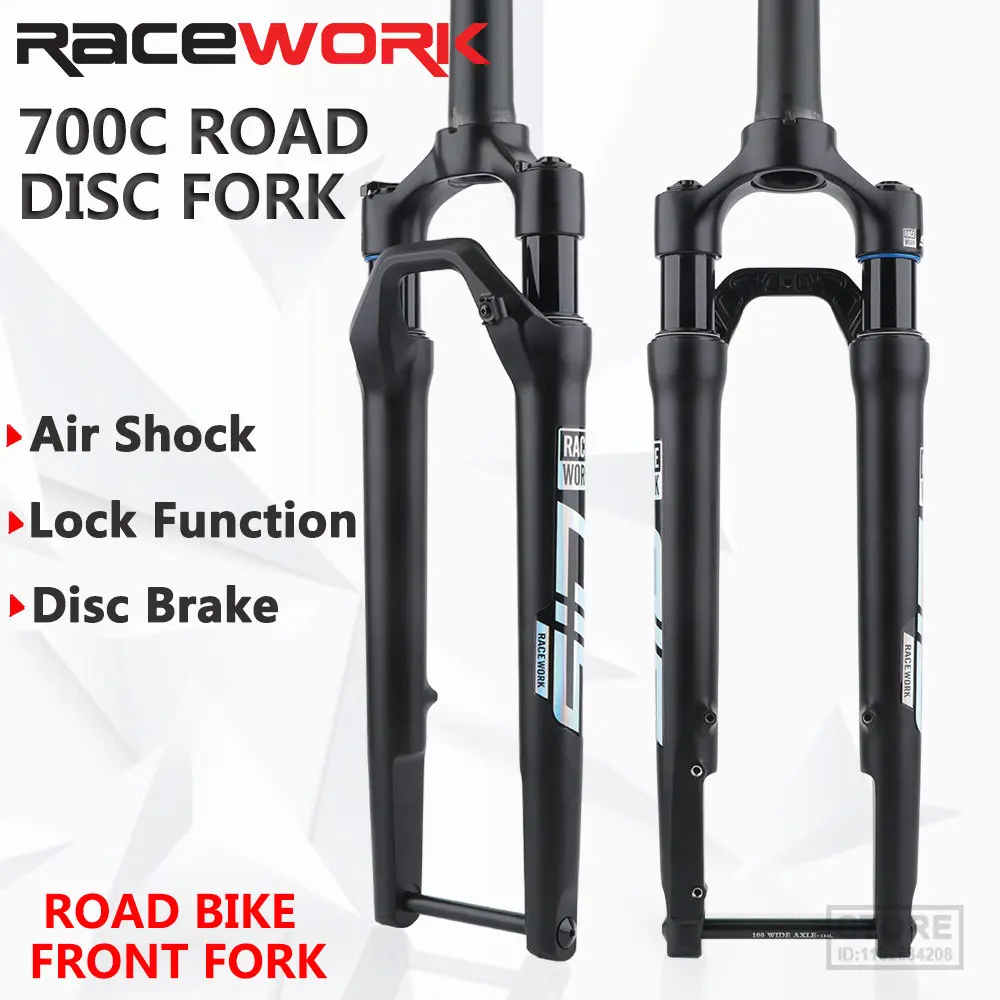 

Gravel Disc Brake Road Bike off-Road Front Fork 700C Bicycle Lock Dead Pressure Suspension Fork