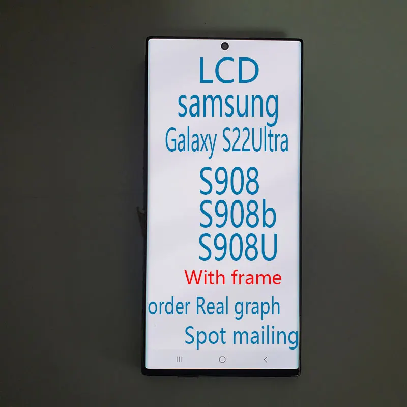 

ЖК-дисплей 6,8 дюйма для Samsung Galaxy S22 Ultra S22U S908 S908B, сенсорный экран в сборе с маленькой черной точкой, оригинал
