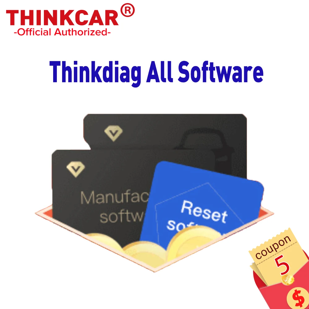 THINKCAR Thinkdiag Open All software for 1 year Car Manufacturer and Reset software Activate Full Software for Thinkdiag