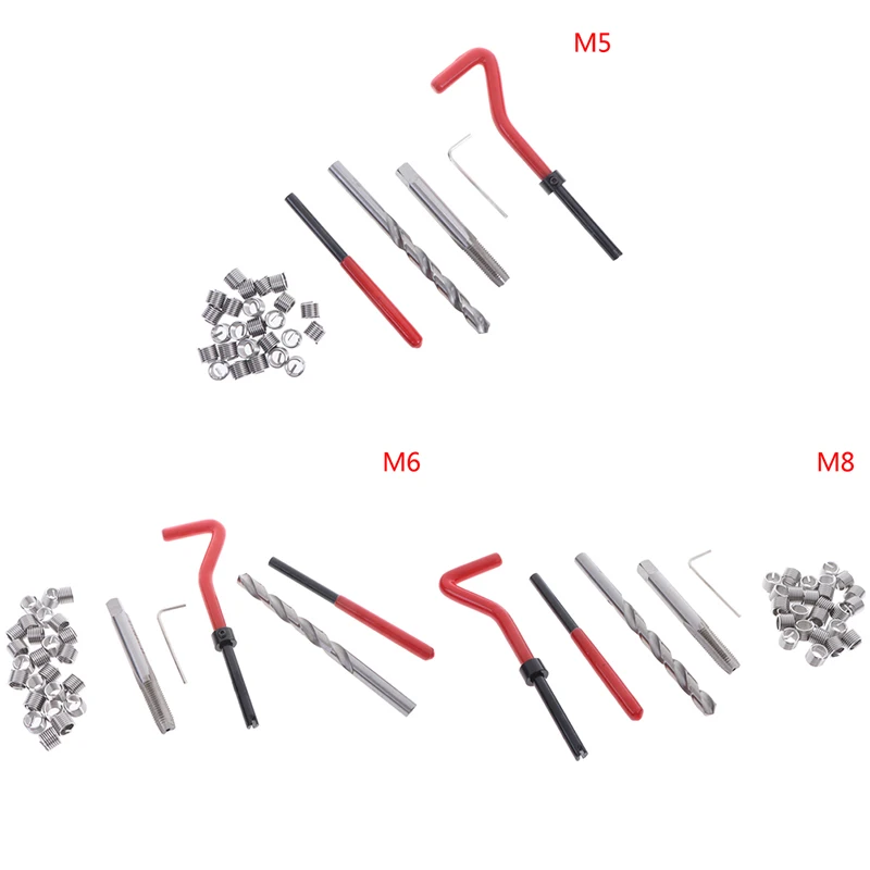

Metric Thread Repair Insert Kit Coarse Crowbar Screw tooth repair kit M5/M6/M8 Car Pro Coil Drill Tool