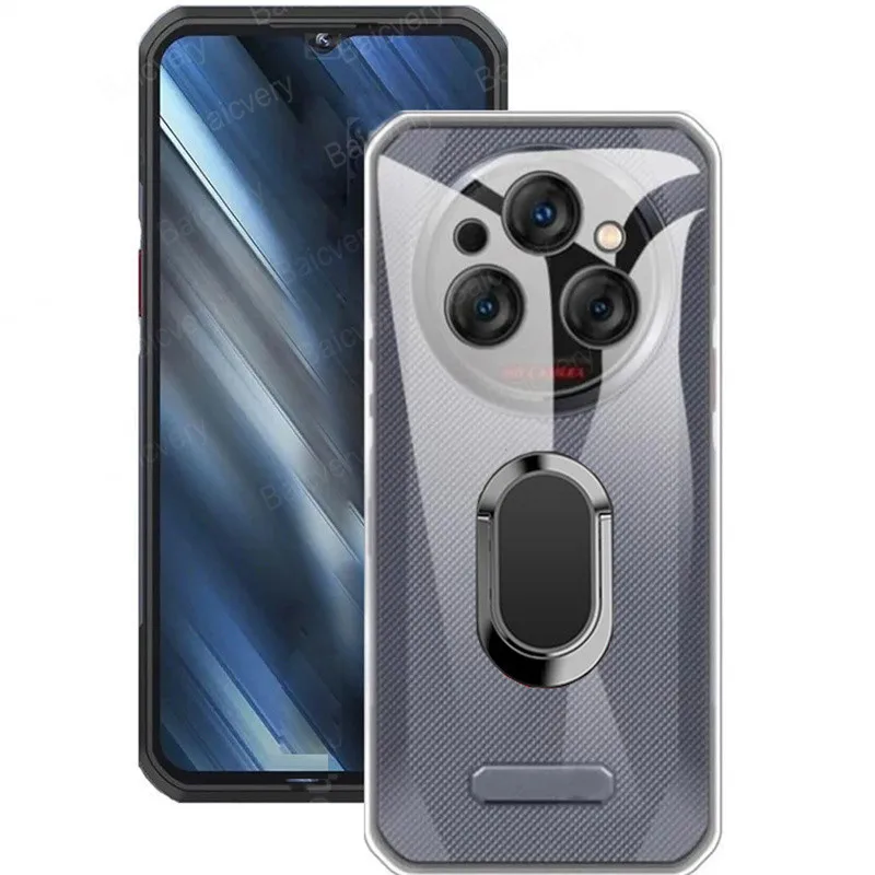 Фото Для Oukitel WP35/WP35S/WP35 Pro/WP55/WP55 Pro силиконовый мягкий чехол магнитный металлический держатель для кольца на палец №1