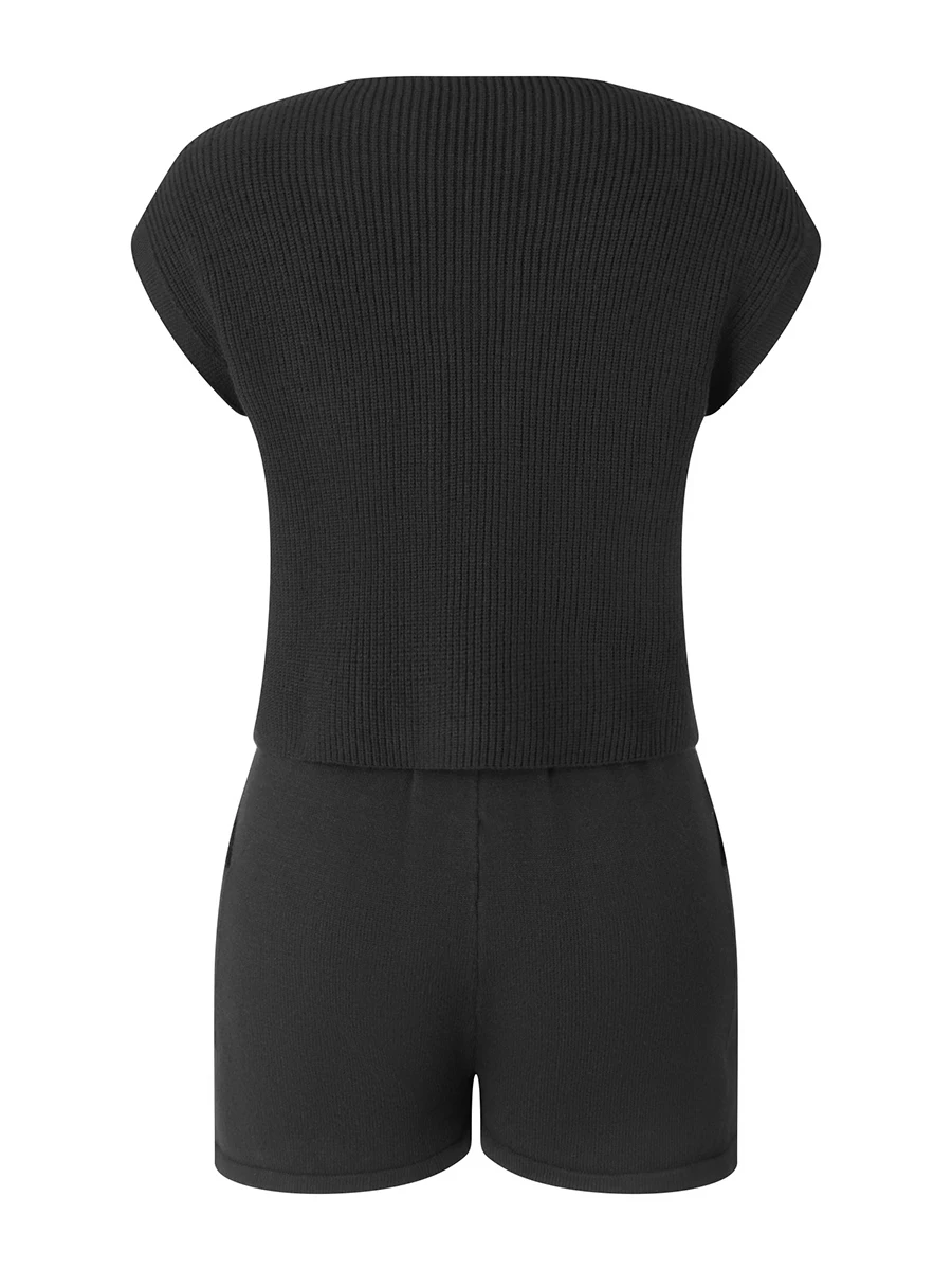 

Women two piece outfits Sweater Sets Crew Neck Knit Tops and High Waisted Long Trousers Pants Tracksuit Lounge Sets