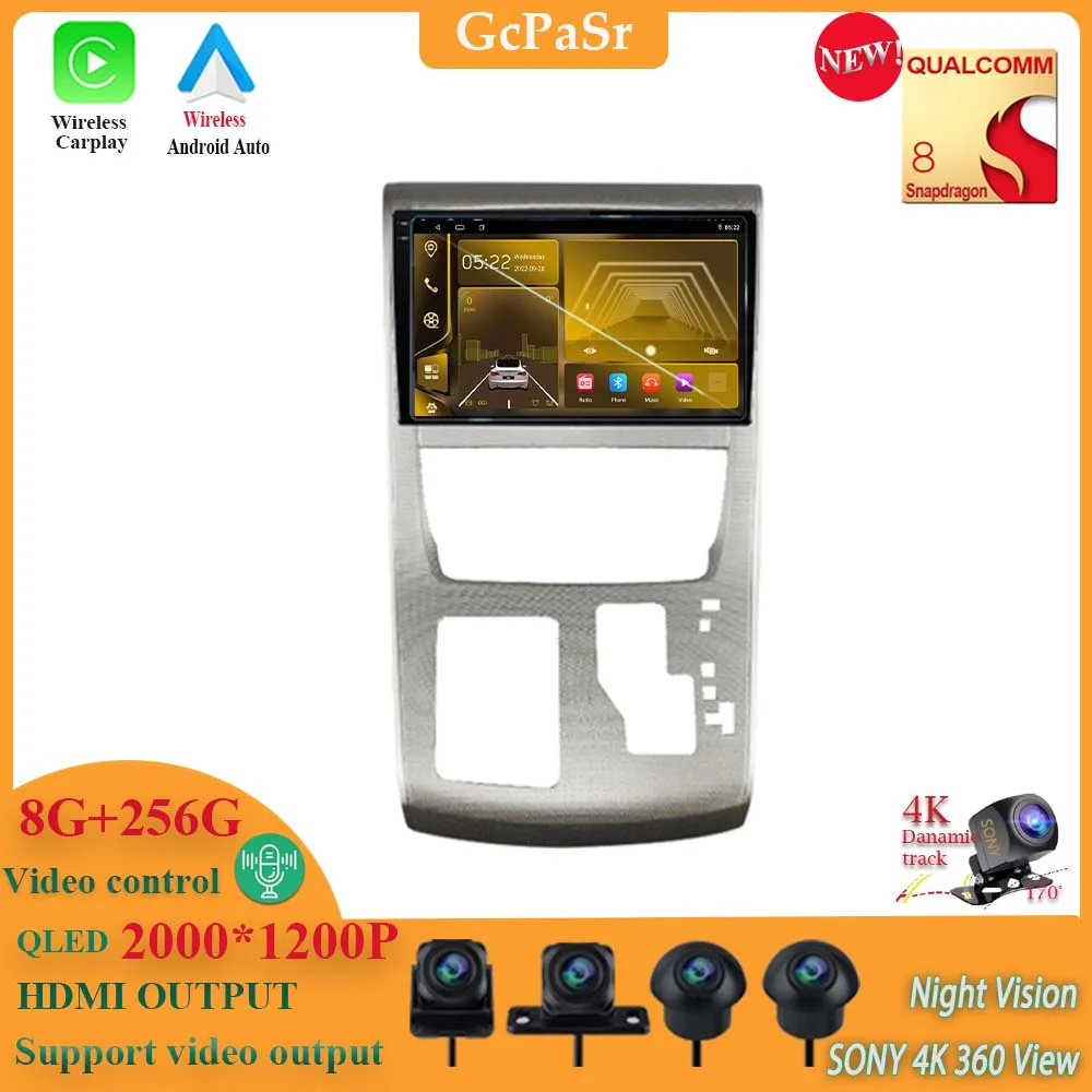 

Автомагнитола Qualcomm Snapdragon, Android 13, GPS-навигатор для TOYOTA Alphard 20, стерео, DVD, радио, мультимедийный плеер