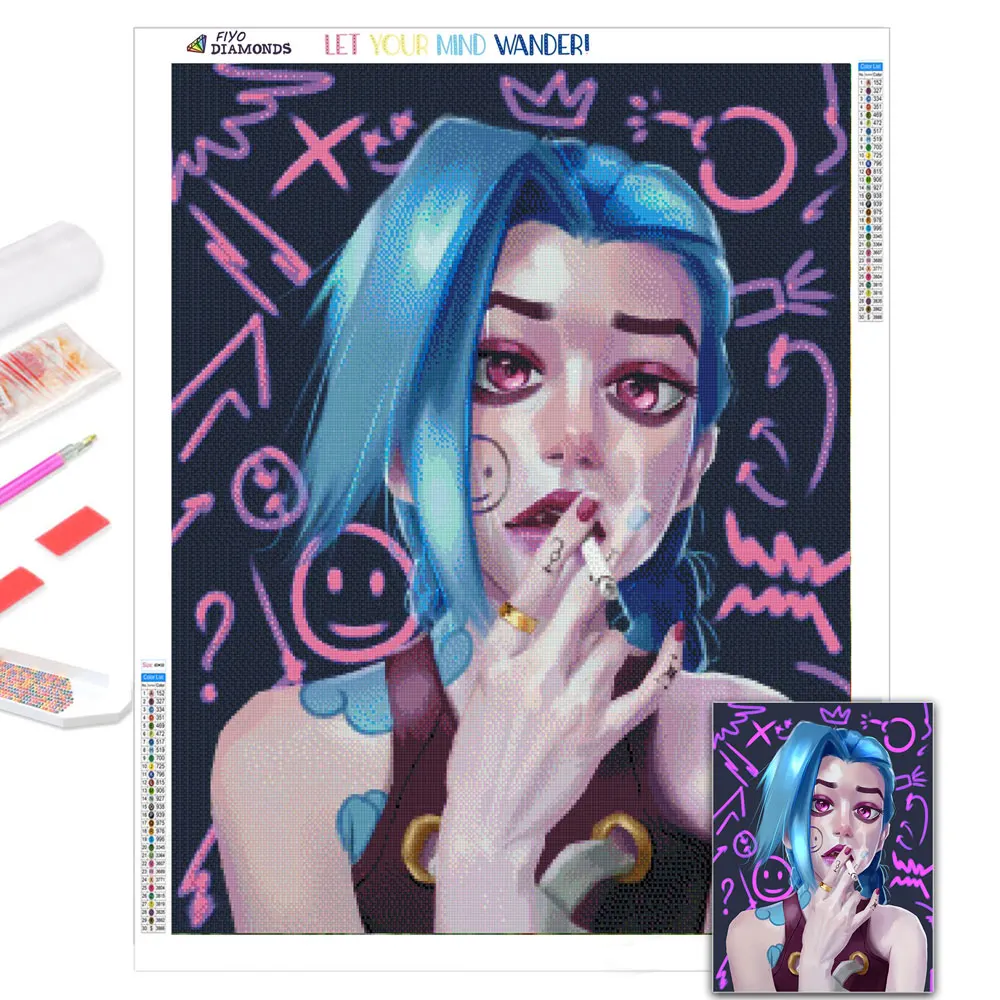 Алмазная живопись 5D сделай сам аниме мозаика с арканом рукоделие полная вышивка