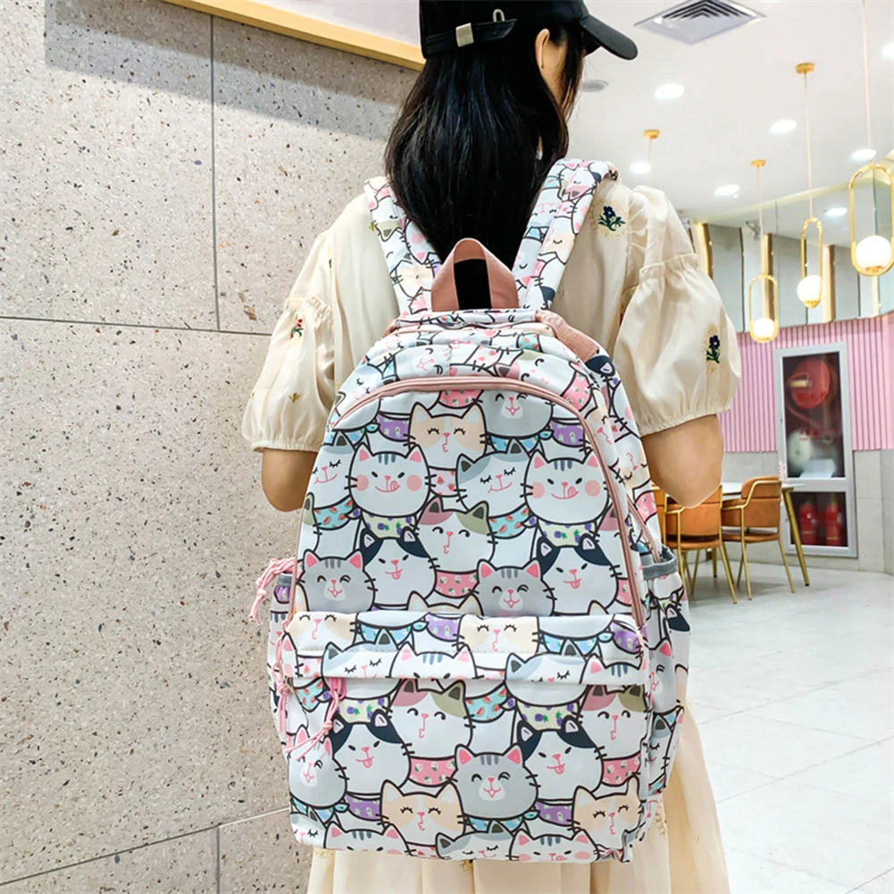 

New Cute Girls Backpack Cartoon Animal Print Book Bag College Student Laptop School Bags Women Fashion Design Knapsack Handbags
