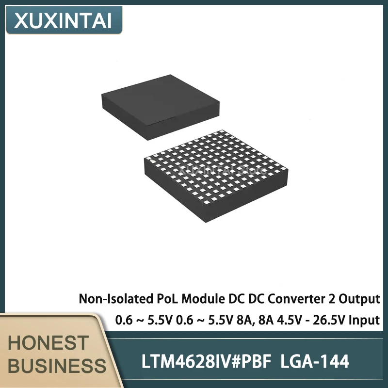 

5Pcs/Lot LTM4628IV#PBF LTM4628IV Non-Isolated PoL Module DC DC Converter 2 Output 0.6 ~ 5.5V 0.6 ~ 5.5V 8A, 8A 4.5V - 26.5V In
