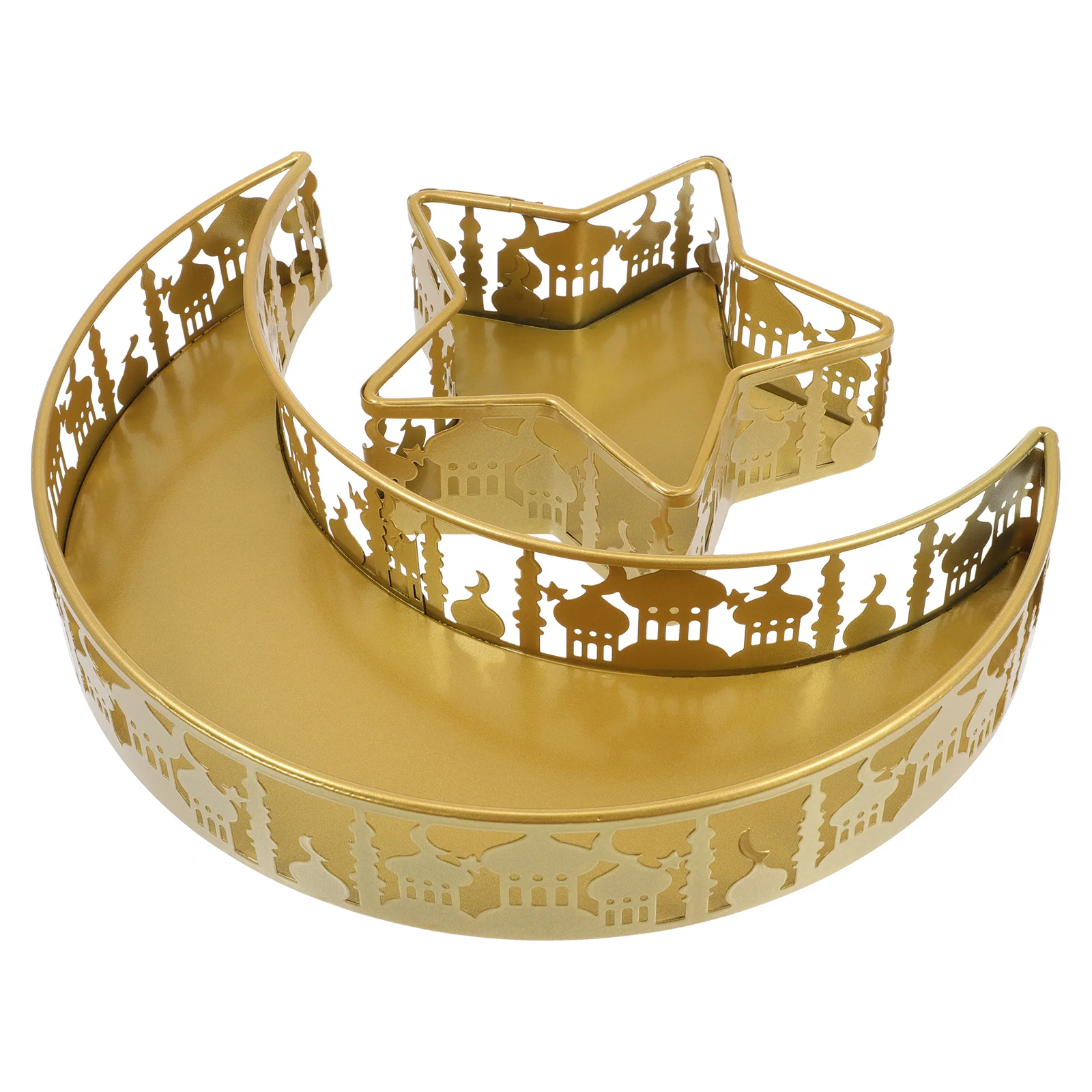 

2 Pcs Iron Food Storage Trays Supplies Kitchen Accessories Storage Containers