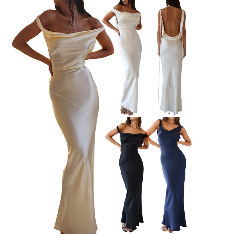 Летнее женское платье на бретельках с открытой спиной сексуальные элегантные