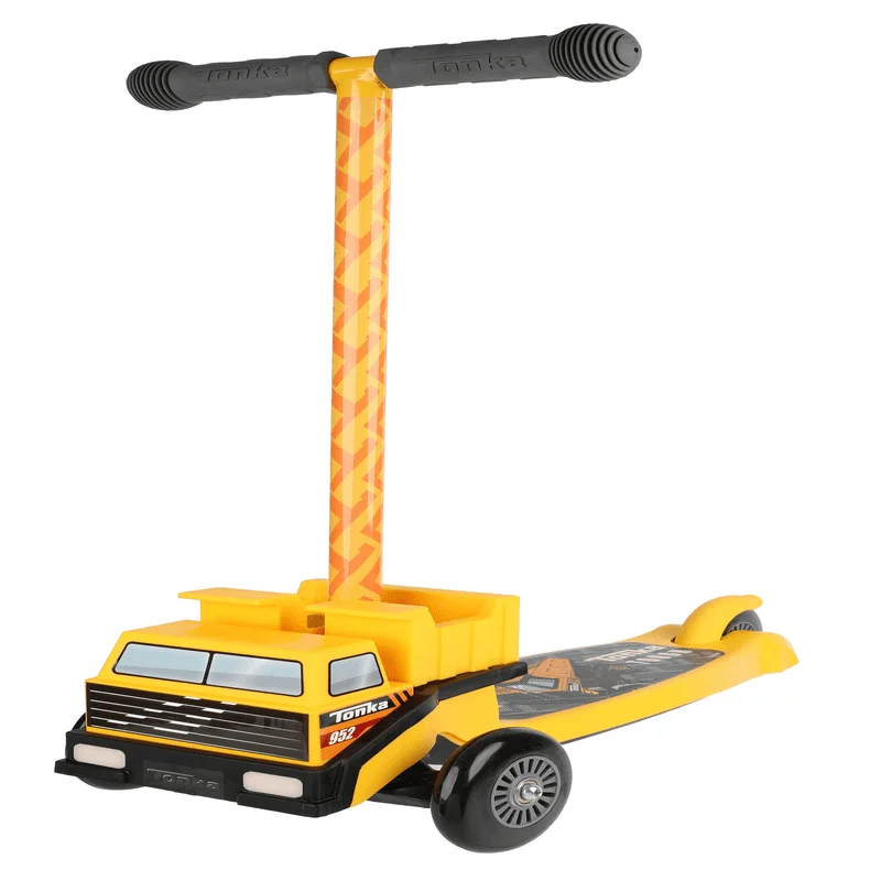 

Dump Truck 3D Scooter with 3 Wheels and Tilt to Turn- Yellow, For Boys Ages 3+
