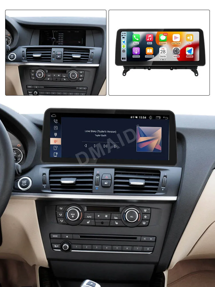 Автомобильный мультимедийный плеер 1920*720P для BMW X3 F25/X4 F26 CIC NBT System Android 13 12 3-дюймовый