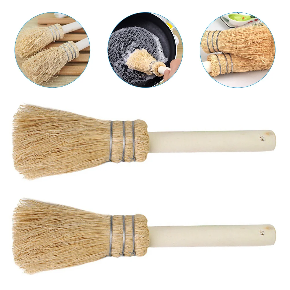 

Brush Dish Cleaning Brushes Kitchen Scrub Pan Pot Soap Scrubbing Washing Handlescrubber Wooden Pans Cleaner Dishwashing