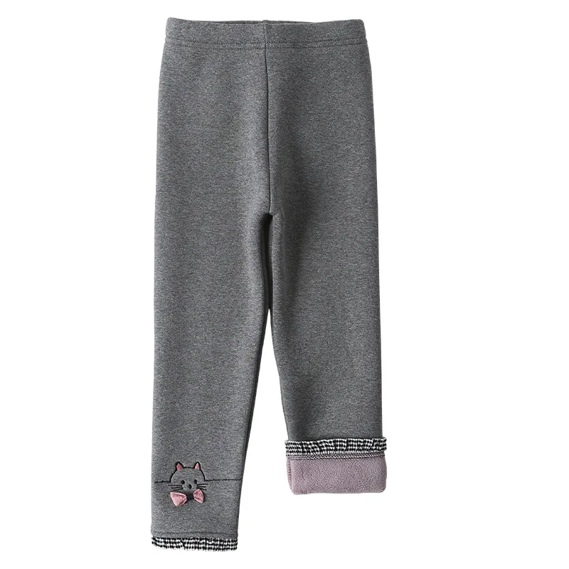 

Pants Children Plus Velvet Thickening Outwear Pants Cotton Bow Kids Fleece Trousers Baby Girls skinny Trousers