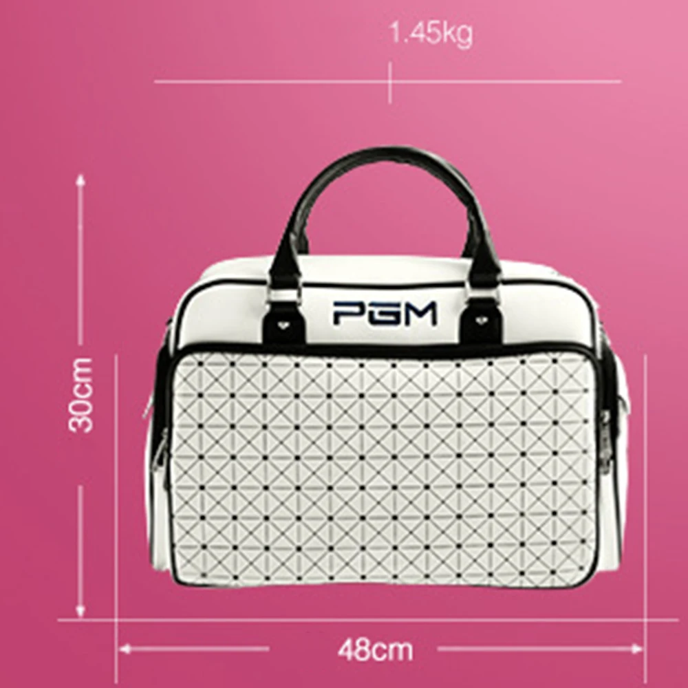 PGM Golf Fashion Clothing Bag Large Capacity Double Layer Waterproof PU Ball Bag Double Layer Sports Fitness Handbag Golf Suppli