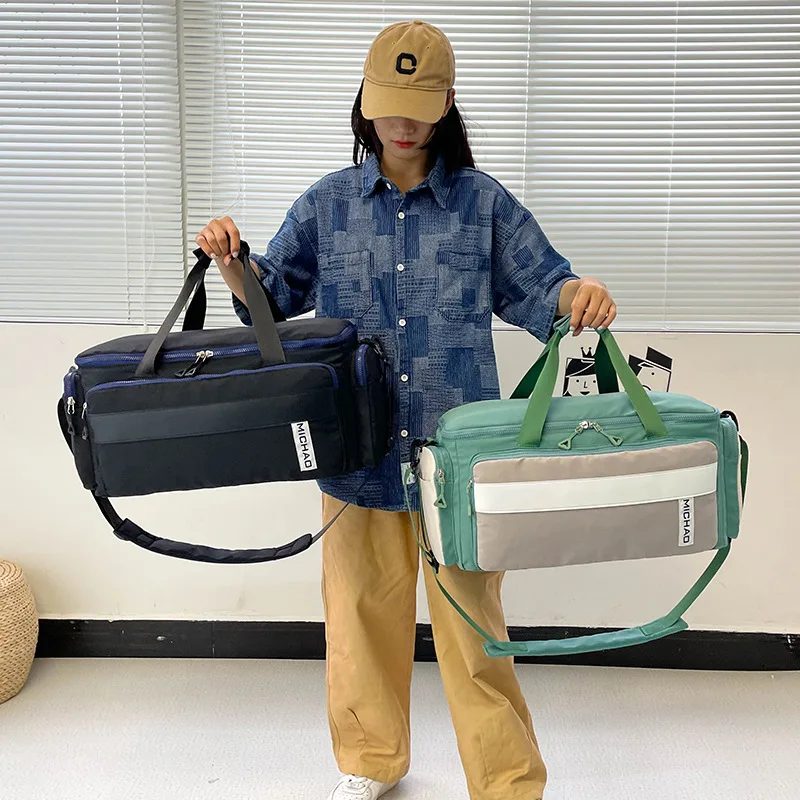 Large Gym Fitness Bag for Women Yoga Travel Luggage Handbag Suitcases Beach Swimming Duffle Weekend Sports Men'S Shoulder Bag