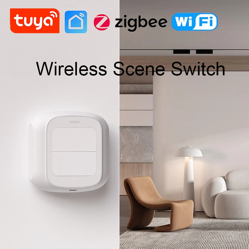 Беспроводной умный переключатель сцены Tuya WiFi ZigBee