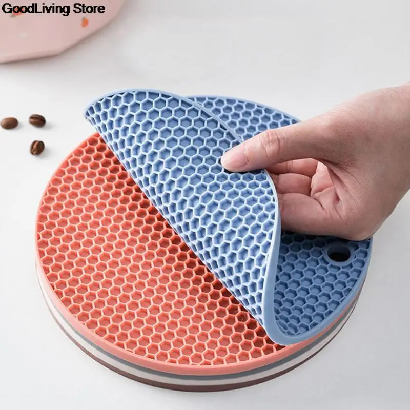 Многофункциональный Круглый термостойкий силиконовый коврик подставки для