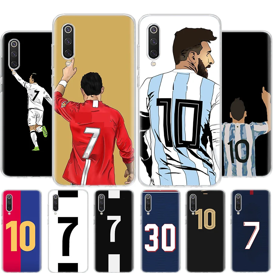 

FootBall Number 7 10 30 Phone Case For Xiaomi Mi 11T 11i 11 Ultra 10 Lite 5G 12 Pro 12X 10T 9T 9 8 6X 5X Coque Shell
