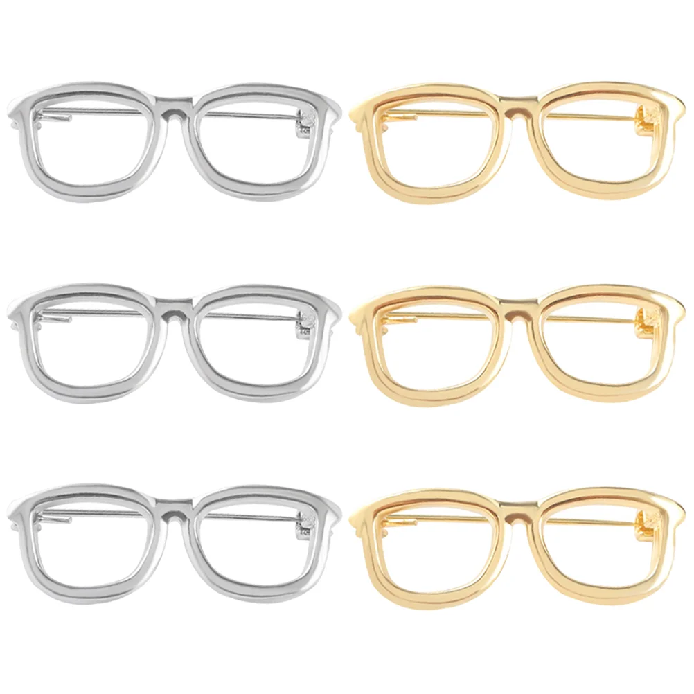 

6 Pcs Backpacks Women Clothes Brooch Eyewear Badges Brooches Jewelry Alloy