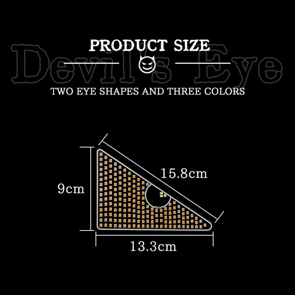 2 шт. декоративные треугольные глаза для автомобиля USB 5 В