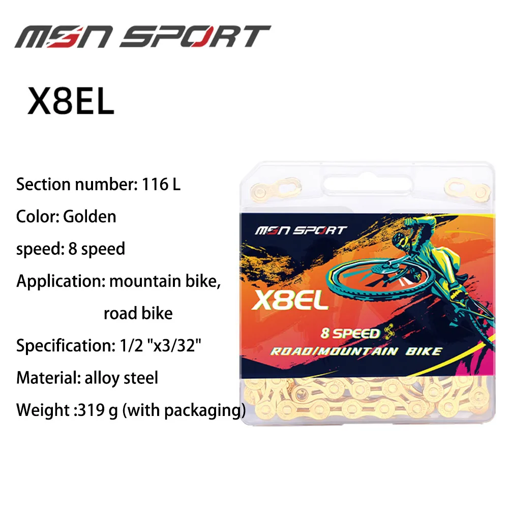 

MTB Bicycle Chain 8/9/10/11 Speed 116L Mountain Road Bike Hollow Chain Road Mountain Bike Parts Bicycle Accessories For Bicycle