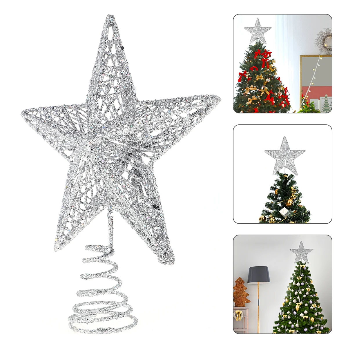 

Model 3D Star Friends Metal Ornament Office Cross Decorations Decorate Festive Treetop Wrought Iron Household Gold